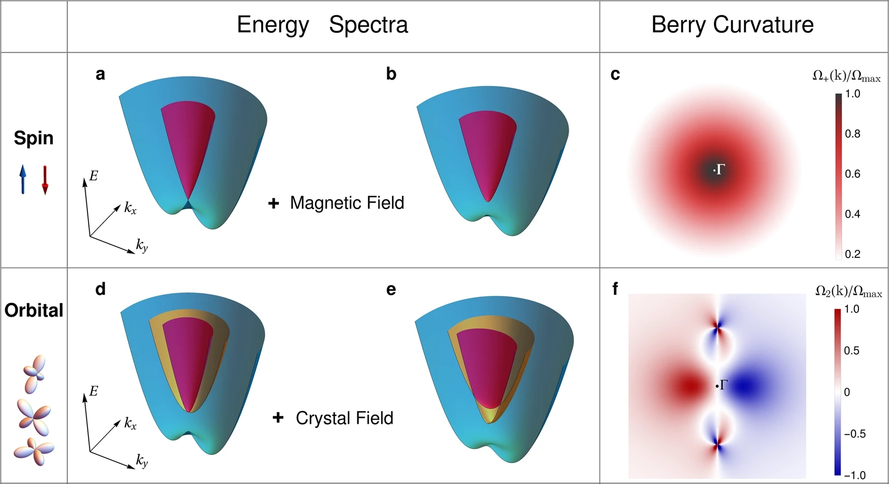 Spin and orbital mechanisms of Berry curvature